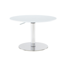 Glass Table Top on a Stainless Steel Stand